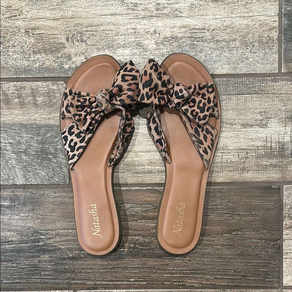 Natasha Couture Brown and Black Sandals Modern Minimalist Design